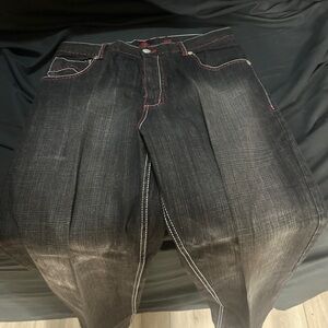 Black Jeans with Contrast Stitching-Y2K evolution in design size 34/34-#568